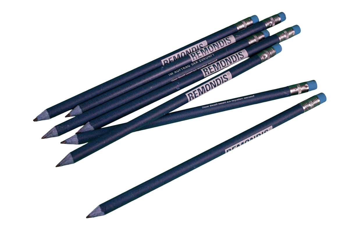 Bleistift aus recyceltem Jeansstoff (50 Stk.)